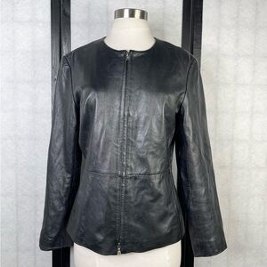 Michael Hoban Women's Black Leather Jacket. 6